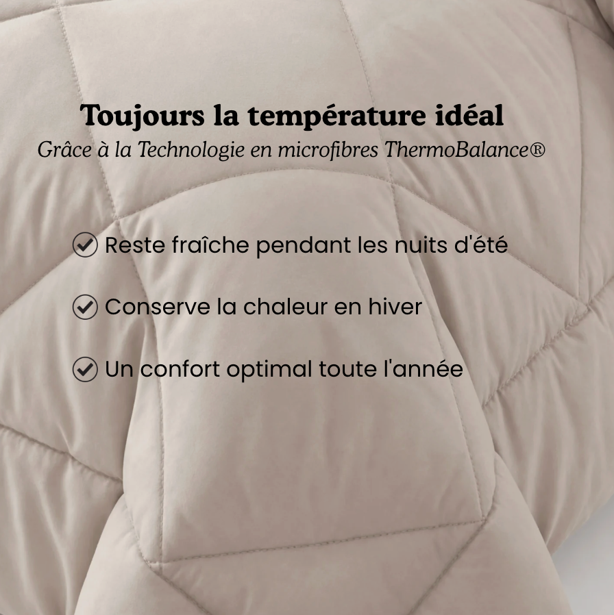 SoftSleep® – La couette thermorégulatrice qui remplace vos draps et sèche en un temps record