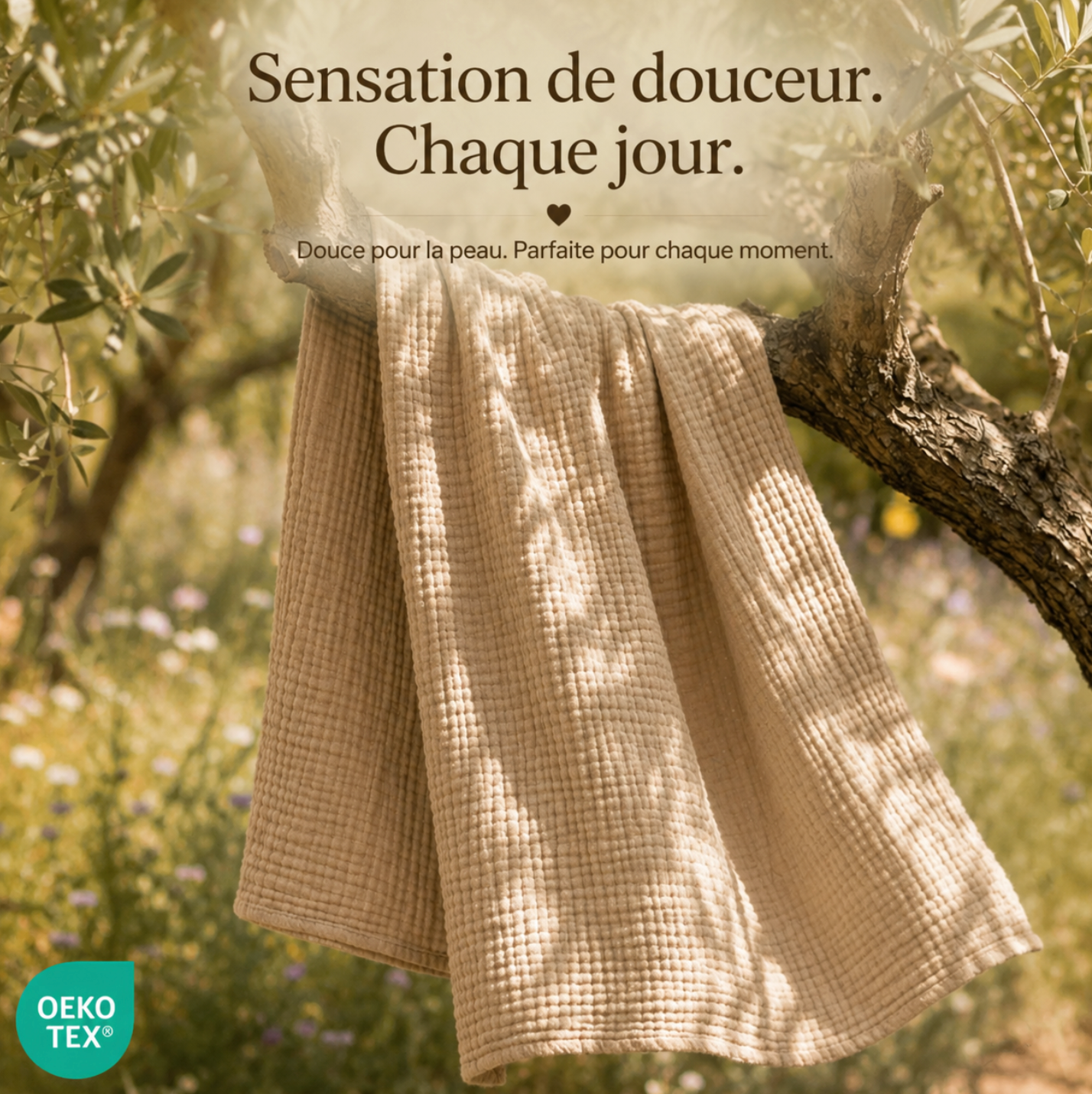 Couverture en mousseline de coton